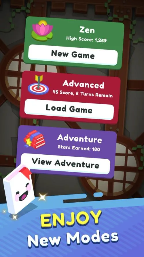 Enjoy new modes screen