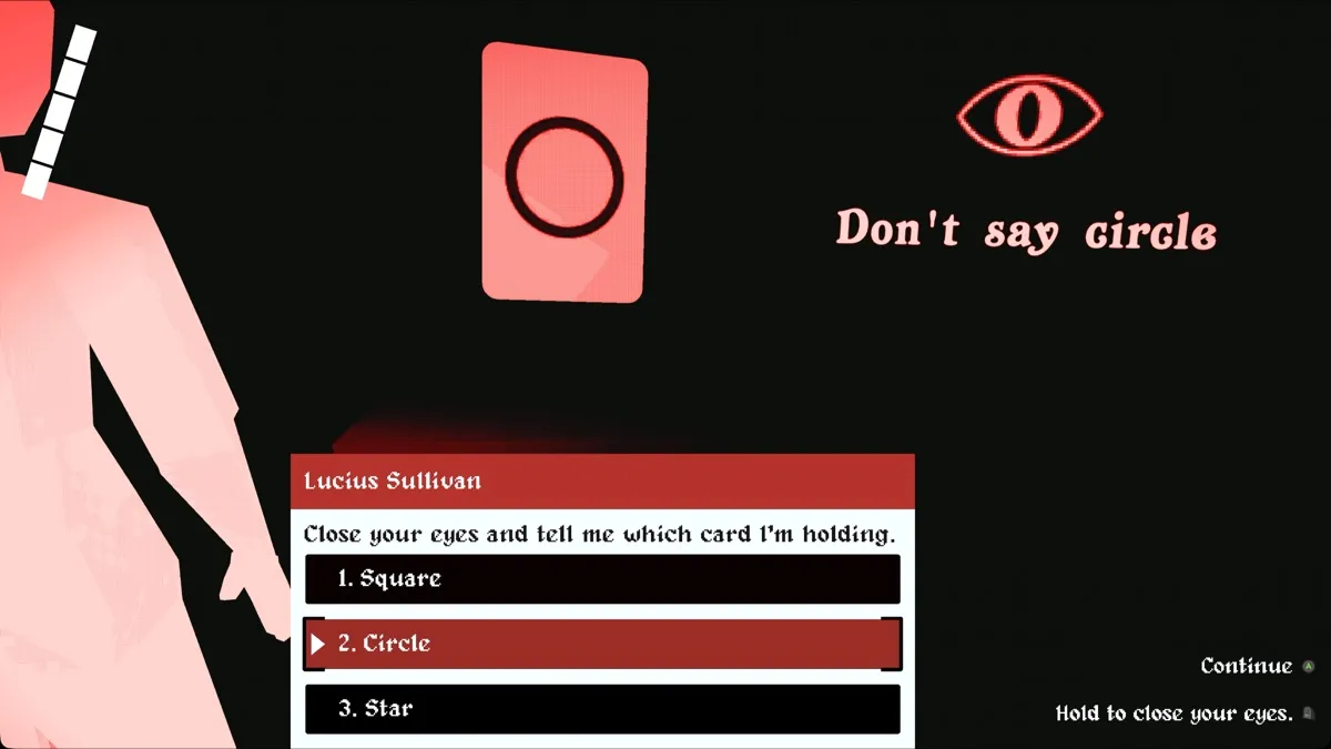A Zener card test: close your eyes and name the card